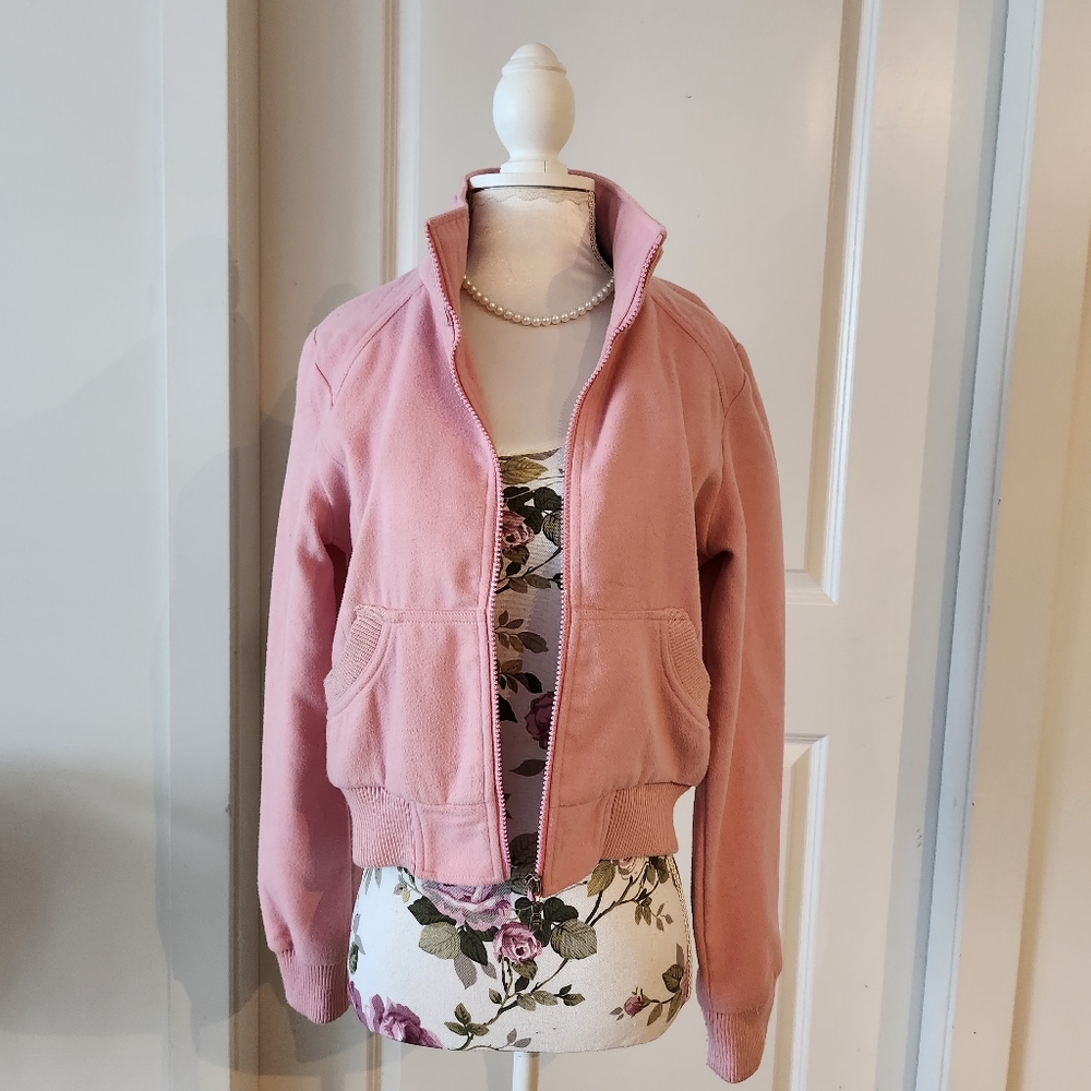 Pink bomber jacket